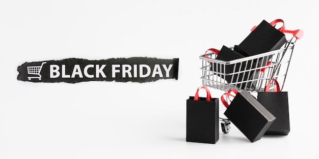 Accordo di vendita del Black Friday con carrello