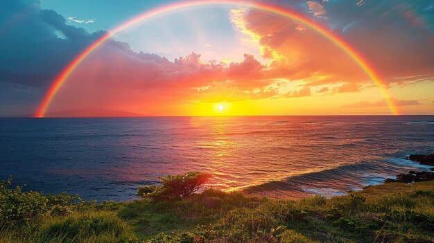 Bel arcobaleno in natura