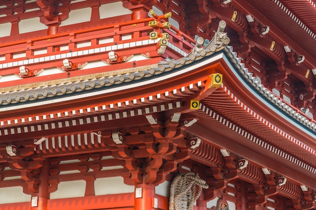 Foto gratuito bella architettura edificio tempio senso è il famoso luogo per visitare nella zona di asakusa