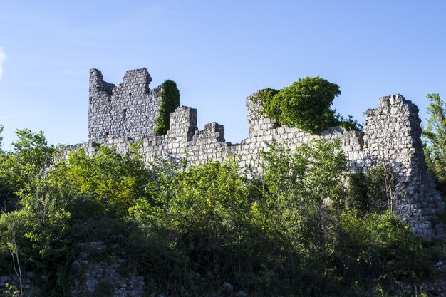 Castello templare del cavaliere storico nelle rovine di Vrana, Croazia