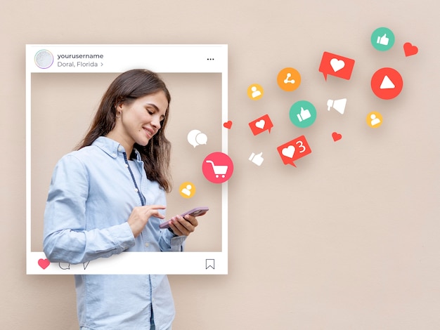 Concetto di social media marketing per il marketing con applicazioni