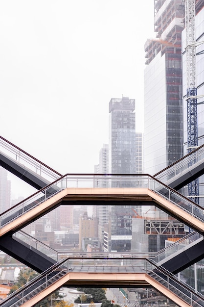 New York City, NY, USA - 20 ottobre 2020: The Vessel, the Hudson Yards Staircase (progettata dall'architetto Thomas Heatherwick) Midtown Manhattan West