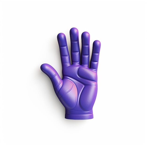 Foto gratuito rappresentazione 3d delle mani viola