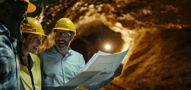 Foto gratuito ritratto di ingegneri durante le ore di lavoro sul cantiere