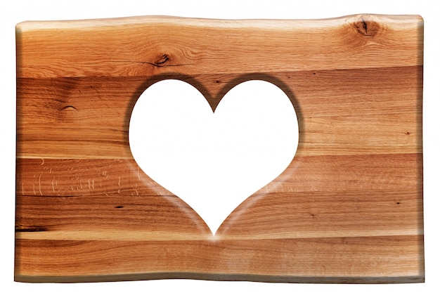 Segno di legno con un cuore