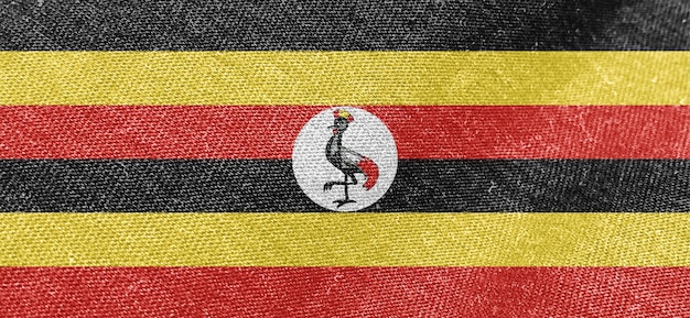 Bandiera in tessuto Uganda, materiale in cotone, bandiere larghe, carta da parati, tessuto colorato, sfondo bandiera Uganda