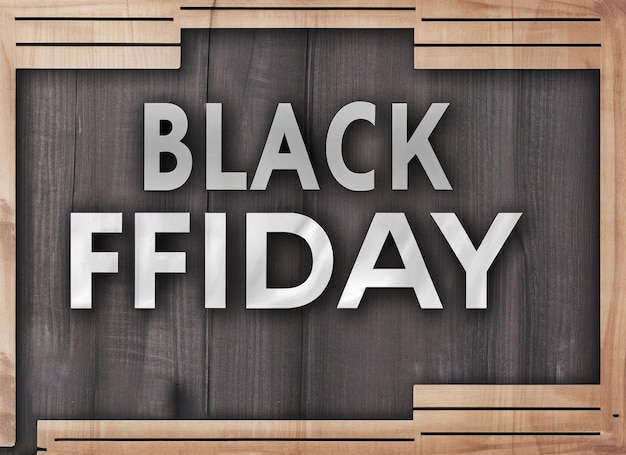 Bella trama del black friday su fondo in legno