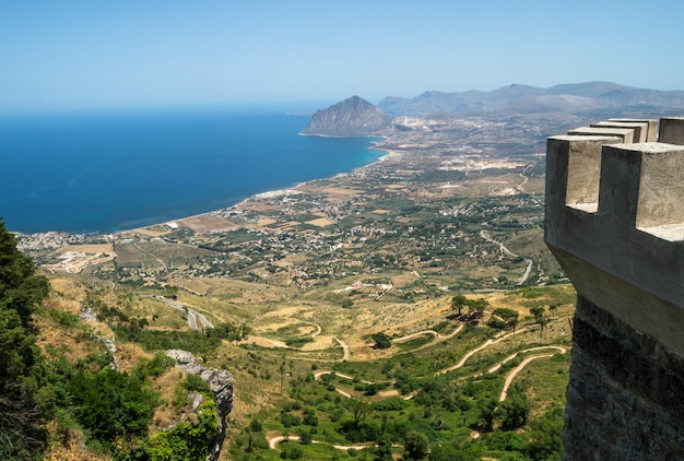 Bella vista panoramica da Erice.