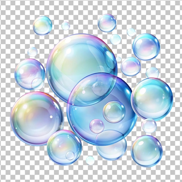 Bubble trasparenti di acqua o sapone