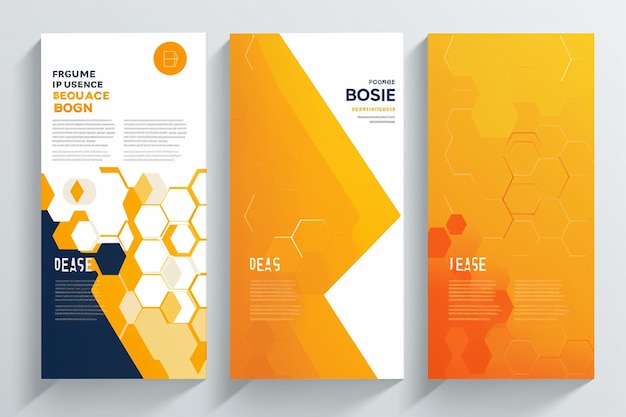 Foto bundle di layout di brochure aziendali geometriche