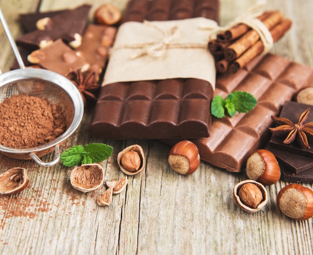 Cioccolato e cacao in polvere