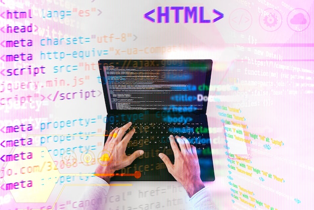 Foto composizione con sistema html per siti web