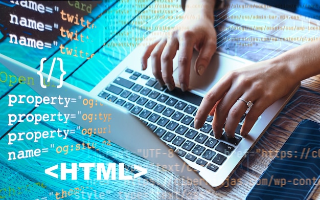 Foto composizione con sistema html per siti web