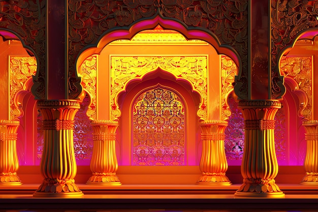 doorway arch diwali concetto di sfondo indiano