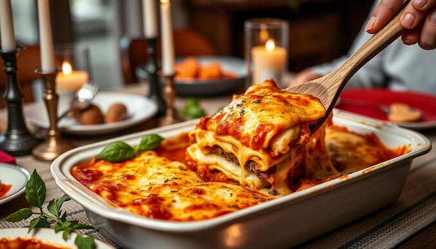 Foto foto di lasagna ad alta qualità