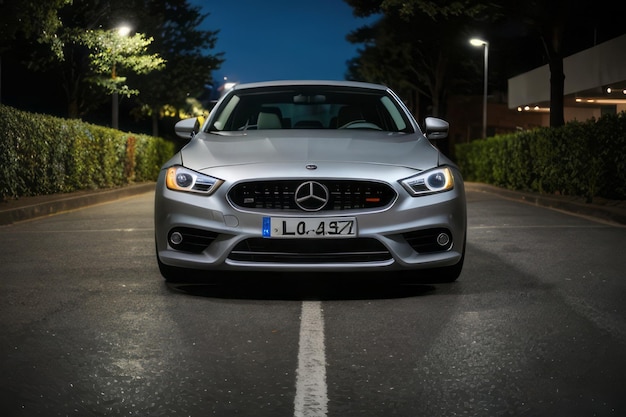 fotografia moderna di auto di lusso di notte