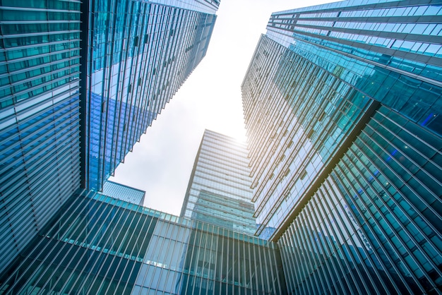 Foto il paesaggio architettonico dell&#39;edificio commerciale nel centro della città