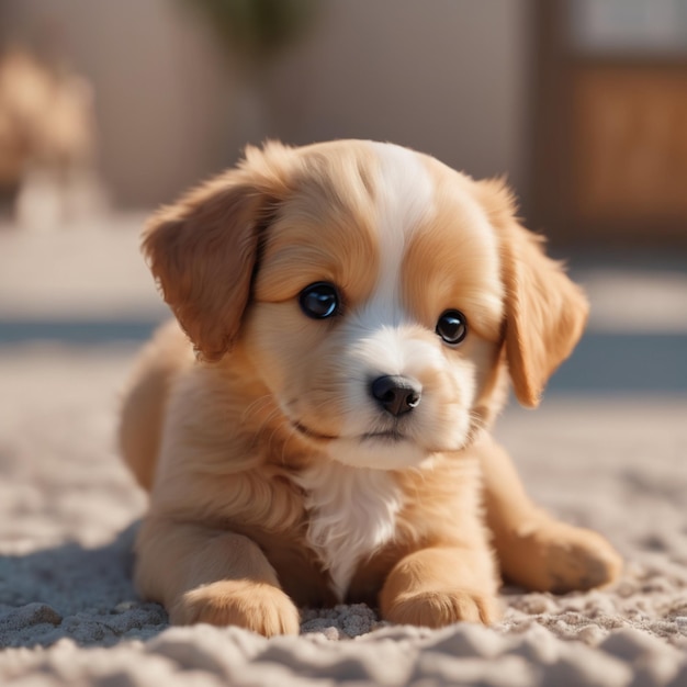 illustrazione di un cane 3D bambino cane