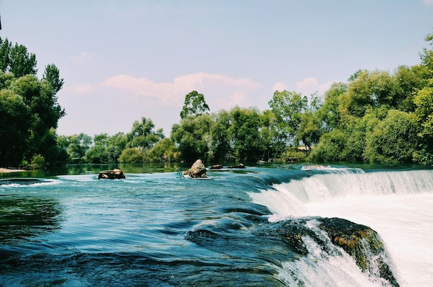 Foto la vista panoramica della cascata di manavgat