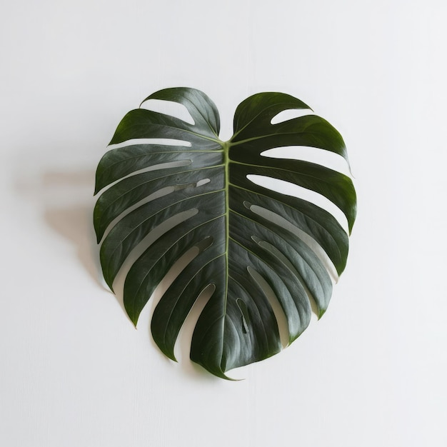 Monstera Deliciosa isolata su uno sfondo bianco 2