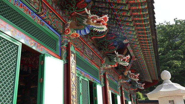 Foto scena del tempio coreano a bomunsa