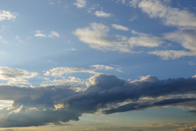 Sfondo naturale del cielo blu. nuvole nel cielo blu