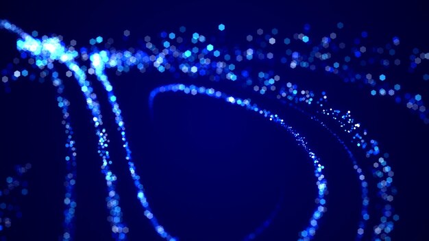 Foto sparkling blue particles trail stars animazione effetto particella scintillante premio titolo loop continuo sfondo