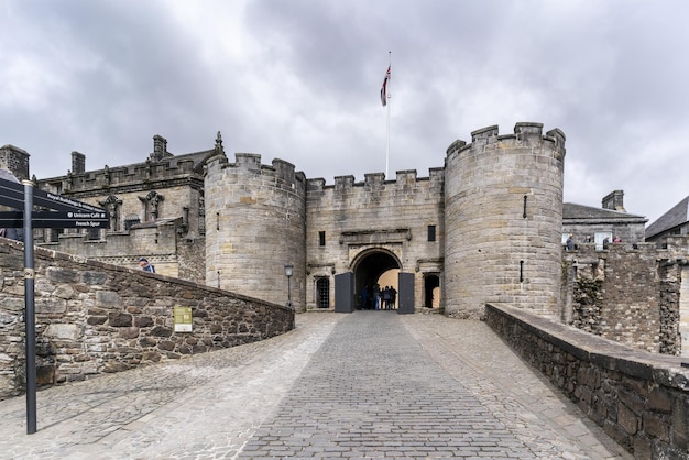 Stirling Scozia 26 maggio 2019 L'ingresso principale del castello di Stirling è uno dei castelli fortificati più grandi e importanti della Scozia