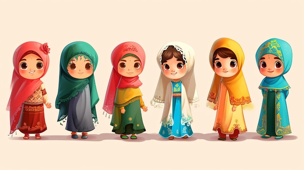 T-shirt design grafico per bambini islamici Ramadan