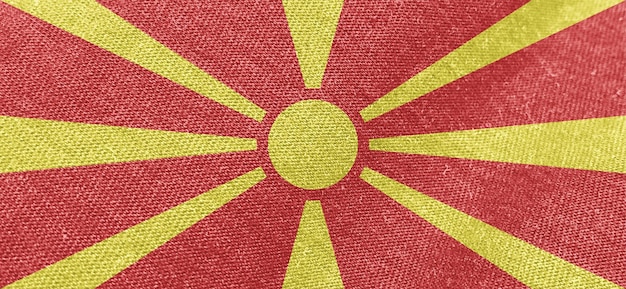 Tessuto della Macedonia del Nord bandiera tessuto di cotone bandiere larghe carta da parati tessuto colorato Macedonia