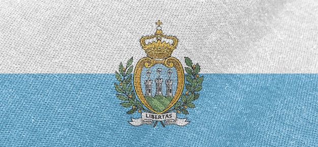 Tessuto San Marino bandiera materiale cotone bandiere larghe carta da parati tessuto colorato sfondo San Marino