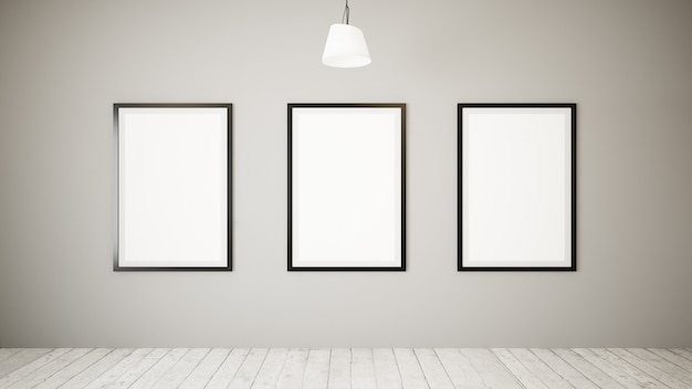 Tre fotogrammi su una galleria minimale