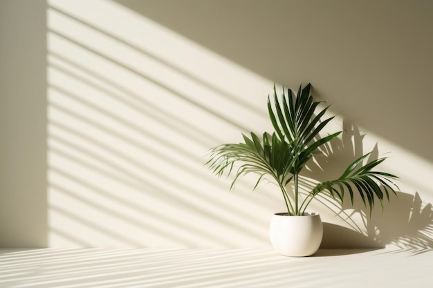 Vaso di foglie per finestre a ombra di piante