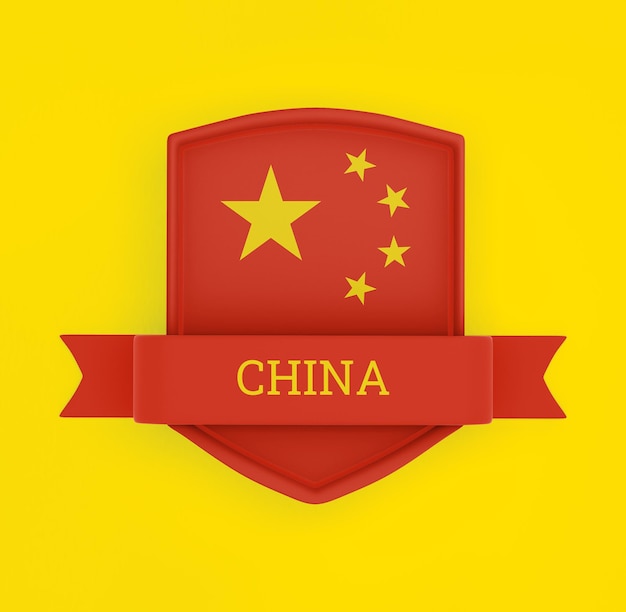 Foto grátis bandeira da china com banner