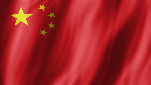 Foto grátis bandeira da república popular da china a voar no vento