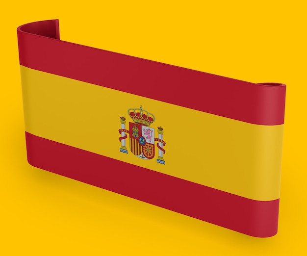 Foto grátis banner de fita da bandeira da espanha