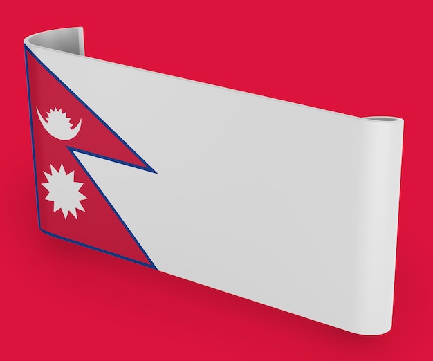 Foto grátis banner de fita da bandeira do nepal