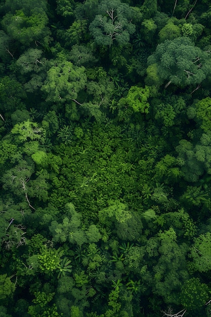 Foto grátis belas perspectivas de dossel de árvores com paisagem natural