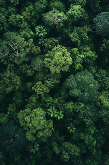 Foto grátis belas perspectivas de dossel de árvores com paisagem natural