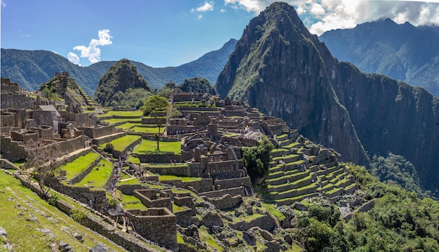 Foto grátis belas vistas da cidadela inca de machu picchu