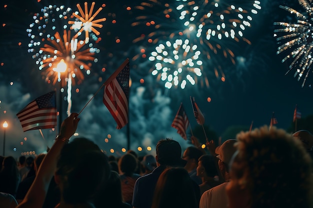 Foto grátis celebração do dia da independência da bandeira nacional dos estados unidos