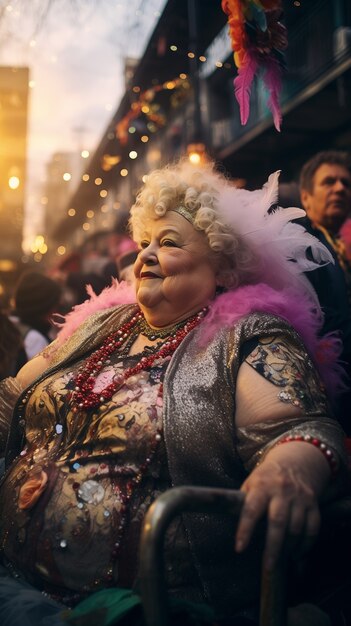 Celebração do Mardi Gras em Nova Orleães