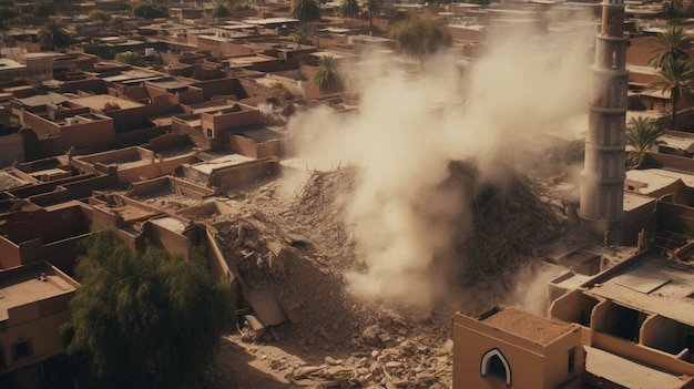 Foto grátis cidade de marraquexe após terremoto