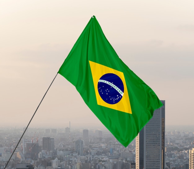 Foto grátis composição da bandeira brasileira