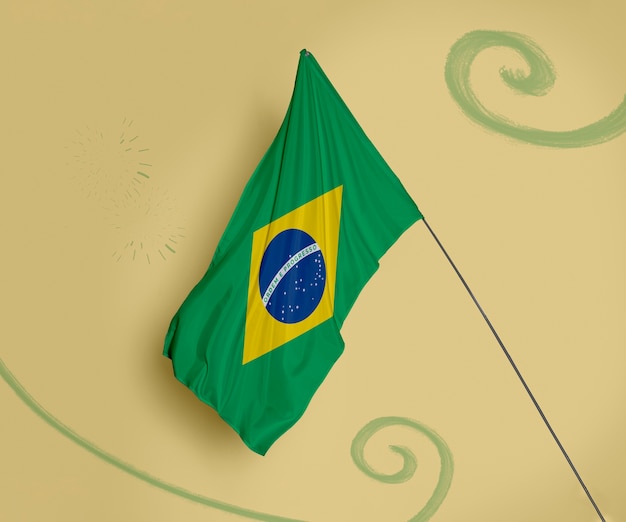 Foto grátis composição da bandeira brasileira