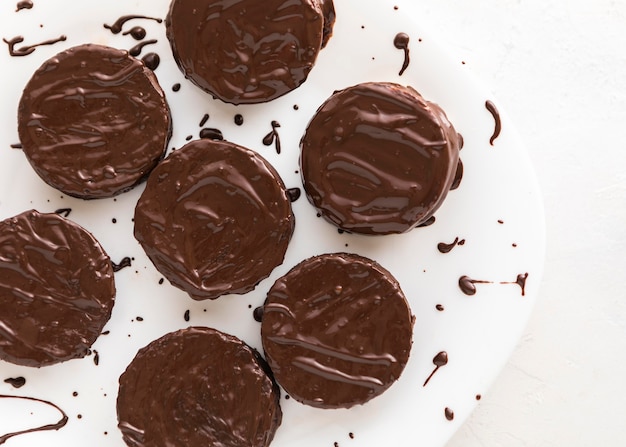 Foto grátis conceito de biscoito alfajores delicioso