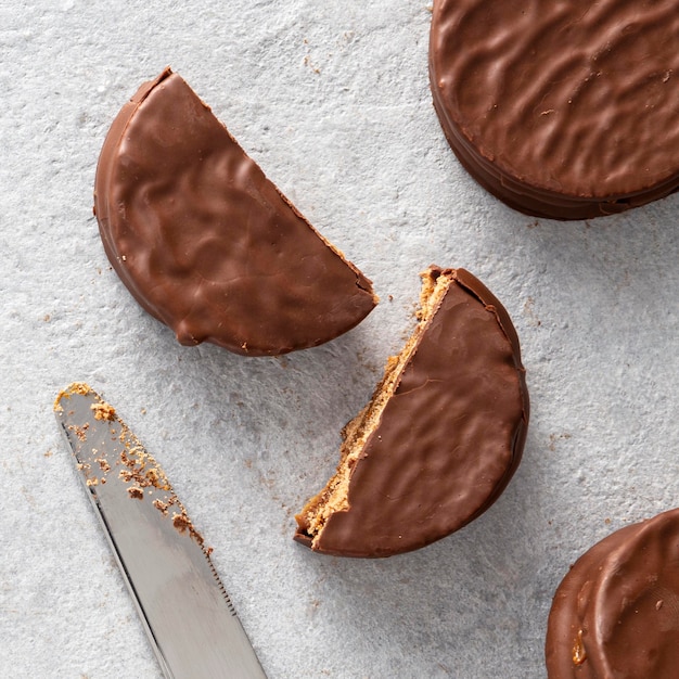 Foto grátis conceito de biscoitos alfajores deliciosos