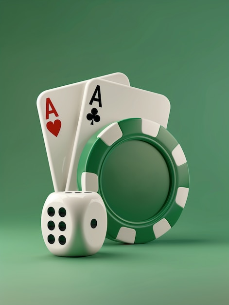 Foto grátis dados de casino 3d