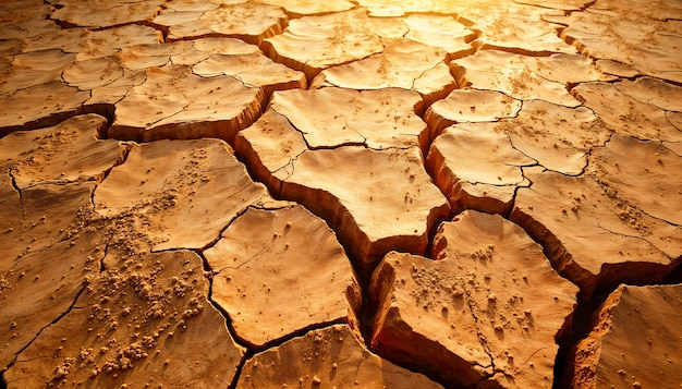 Foto grátis de perto na terra rachada pela seca