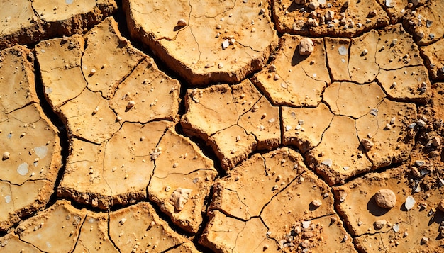 Foto grátis de perto na terra rachada pela seca